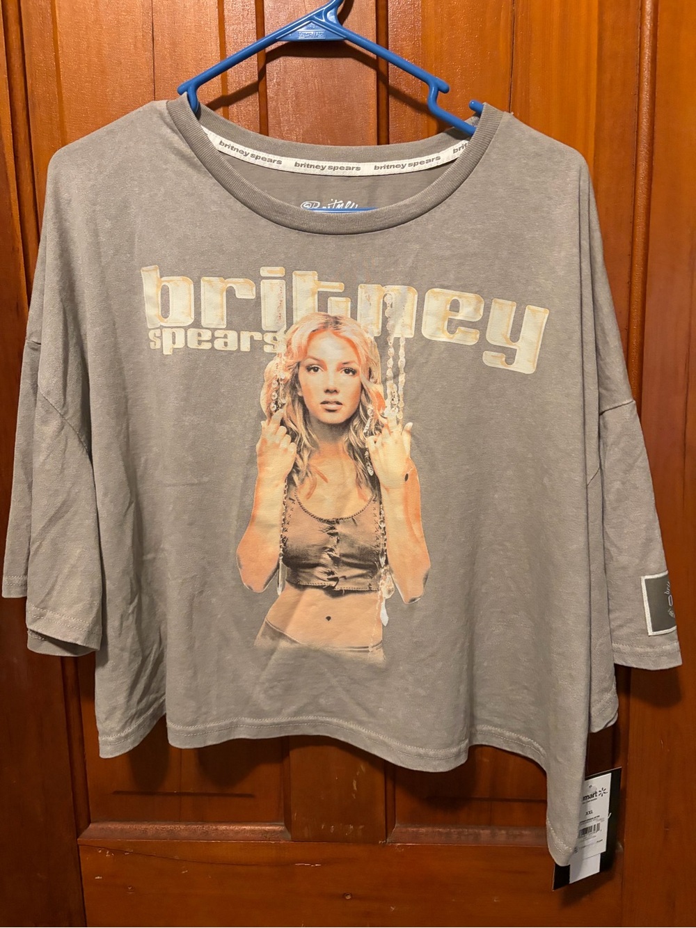 Women's Graphic Crop Tee - Gray
